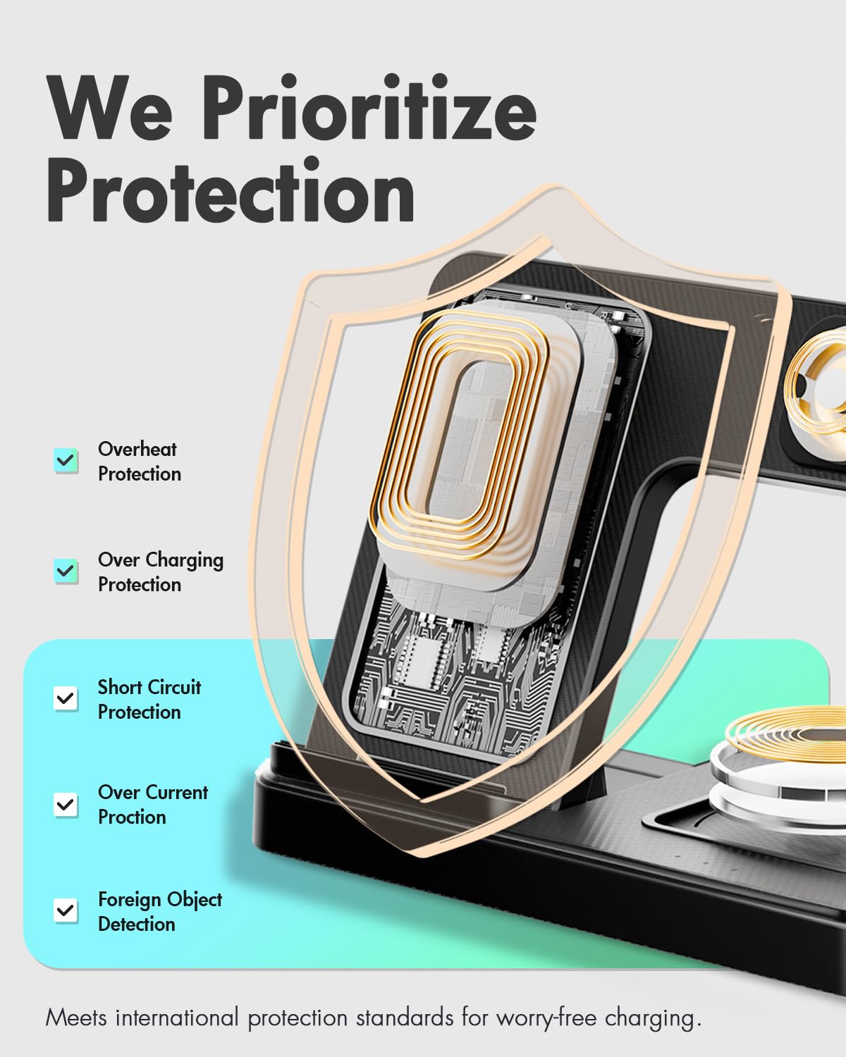 Wireless Charger iPhone Charging Station: 3 in 1 Charger Stand Multiple Devices for Apple - iPhone 16e 16 15 14 Pro Max 13 12 11 - Watch 10 9 8 7 6 5 4 3 2 SE and Ultra Series - Airpods 4 3 2 Pro