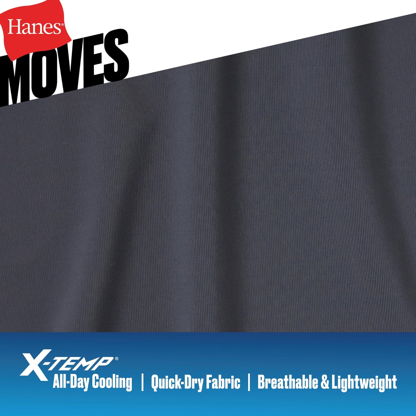 Hanes Men's Moves Mesh T-Shirt, X-Temp Moisture-Wicking Tee, White Or Black/Grey, 3-Pack